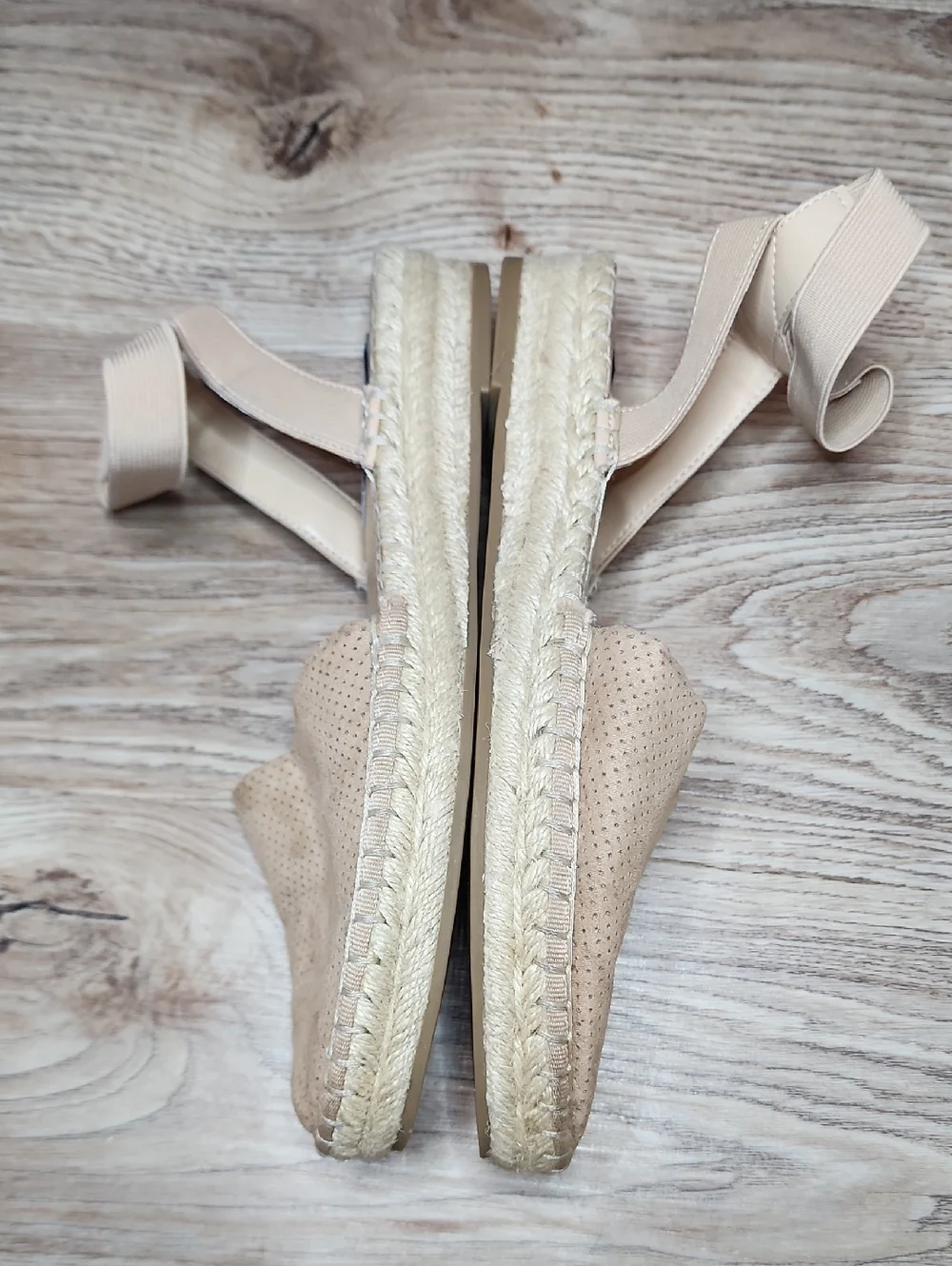 Steve Madden Merlene Strappy Elastic Ankle Wrap Espadrille Tan  Sandals